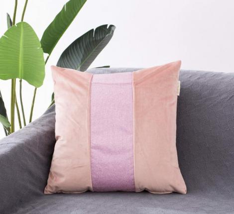 Наволочка декоративная "Sofi de Marko" Амели (пудра) Велюр, 45х45 (1шт.)