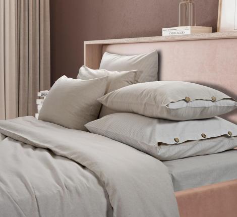 Постельное бельё Sharmes "Rustic melange" Евро, бежевый