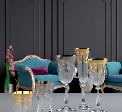 Набор стаканов 6 штук "CRE ART" стекло, высота 12,5 см