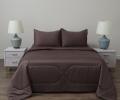 Постельное белье с одеялом "Sofi de Marko" Эльмира (шоколад) Сатин, Евро