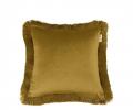 Наволочка декоративная "Sofi de Marko" Фаина (горчица) Велюр, 45х45 (1шт.)