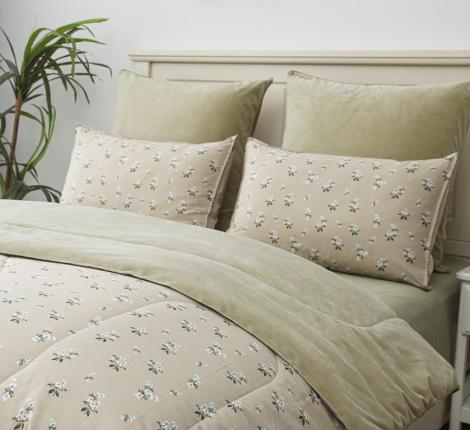 Постельное белье с одеялом "Sofi de Marko" Роберто №26 Велюр/Сатин, Семейный