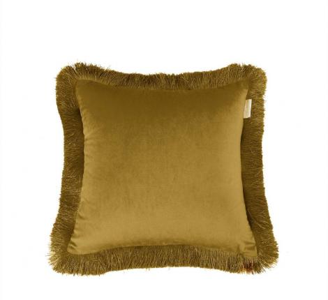 Наволочка декоративная "Sofi de Marko" Фаина (горчица) Велюр, 45х45 (1шт.)