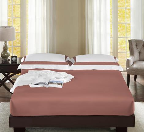 Простыня на резинке Sharmes 180х200, медно-коричневый