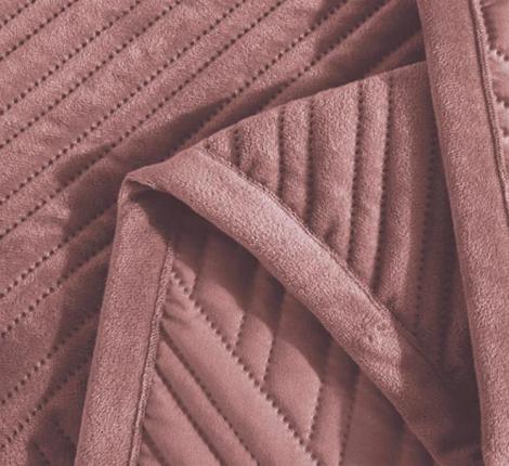 Покрывало из бархата "KARTEKS" 01, 240х260 (50х70-2 шт), пудра