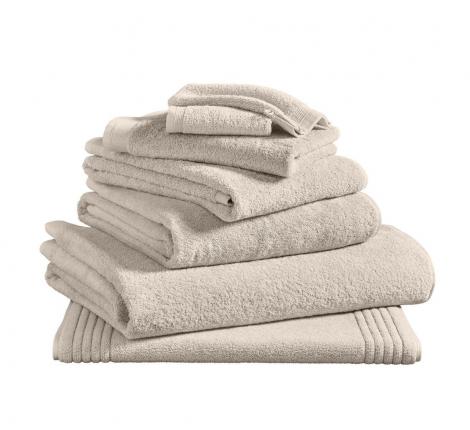 Полотенце махровое "Blanc des Vosges" UNI SABLE (бежевый-серый), 30х30-2шт.