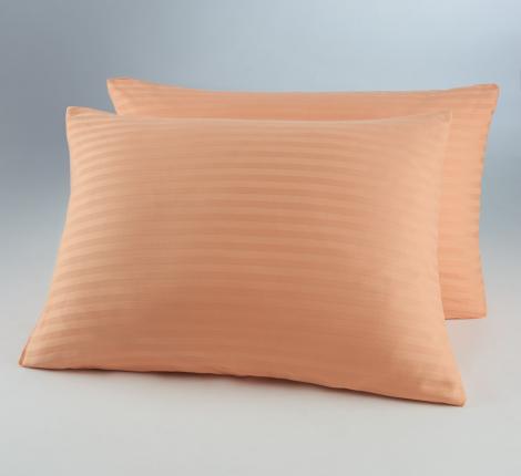 NST (оранж)  Наволочки страйп-сатин, 50x70-2 шт.