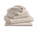 Полотенце махровое "Blanc des Vosges" UNI SABLE (бежевый-серый), 30х30-2шт.