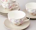 Чайный набор "ВРЕМЕНА ГОДА" 42-575 на 6 персон, 12 предметов (250 мл), серый