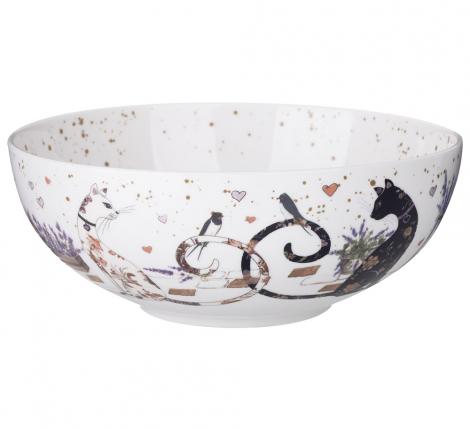 Салатник "ЛАВАНДОВЫЕ КОТЫ", 850 мл