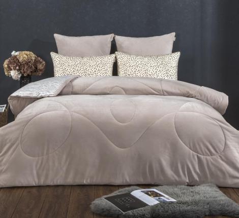 Постельное белье с одеялом "Kazanov.A." Прима (айвори) Велюр/Egypt Cotton, Евро