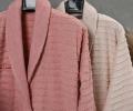 Набор "PIERRE CARDIN HOME" (2 халата, полотенца 50х90-2 шт., 70х140-2 шт.), розовый-кремовый