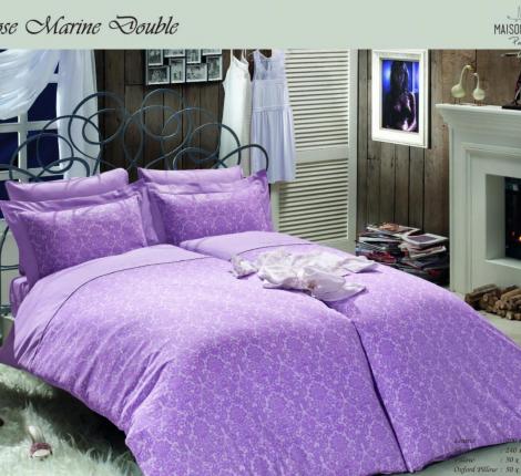Постельное бельё "Maison D'or" ROSEMARINE Сатин со стразами семейный, фиолетовый