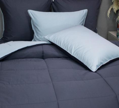 Постельное белье с одеялом "Kazanov.A." Шеффилд (графит платина) Сатин, Евро