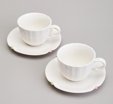 Чайный набор "SUNDAY" микс на 2 персоны, 4 предмета (220 мл)