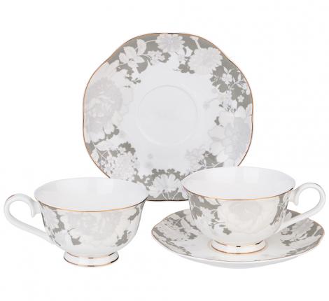 Чайный набор "НЕЖНОСТЬ" на 2 персоны, 4 предмета (250 мл)