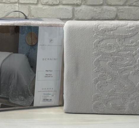 Покрывало махровое PUPILLA "BERNINI" (ПВХ) 180х240, светло-серый