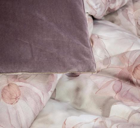 Постельное белье с одеялом "Kazanov.A." Альма (пудра платина) Велюр/Egypt Cotton, Евро