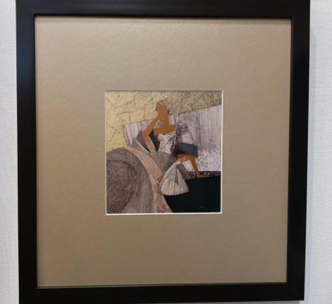 Декоративное панно с паспарту "LOESH" 4, 40х40 см,