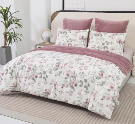 Постельное белье с одеялом "Sofi de Marko" Роберто №6 Велюр/Сатин, Семейный