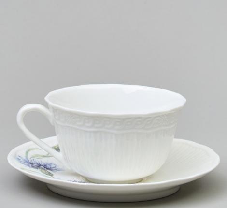 Чайный набор "ВАСИЛЬКИ" на 2 персоны, 4 предмета (330 мл)