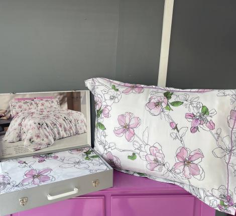 Постельное бельё "Maison D'or" CARINE (сиреневый) Тенсел, Евро