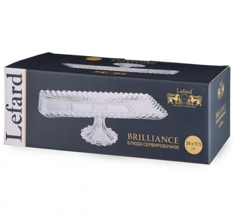 Блюдо прямоугольное на ножке "BRILLIANCE", 38*17,5*11,5 см