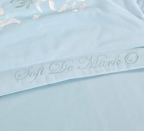 Постельное белье с одеялом &quot;Sofi de Marko&quot; Изида (голубая) Сатин, Евро