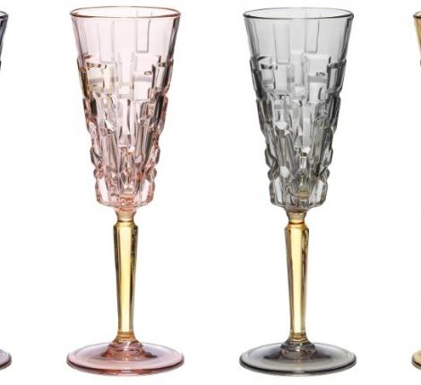 Набор фужеров для шампанского 6 штук "SQUARE FLUT" хрусталь, высота 22,5 см