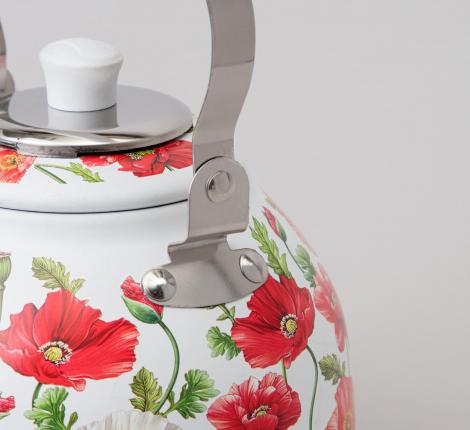 Чайник  "БЕЛЫЕ МАКИ", 1,0 л