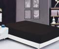 Простынь сатин на резинке (PRC-R-45) (черный), 90x200