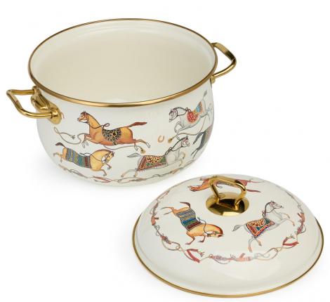 Кастрюля эмалированная с крышкой "PASSAGE", 3,8 л