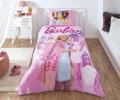 Постельное белье детское &quot;TAC&quot; Barbie PINK POWER Ранфорс, 1,5 спальный