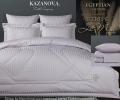 Постельное белье с одеялом "Kazanov.A." Stripe Le-Man (платина лаванда) Страйп Сатин, Семейный