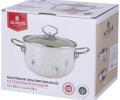 Кастрюля эмалированная со стеклянной крышкой "DANDELION", 3,8 л