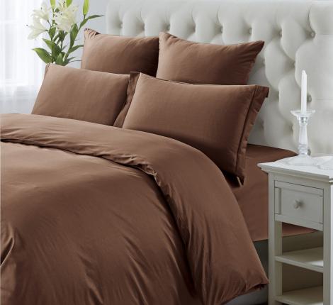 Постельное бельё "KARTEKS" Сатин однотонный SKO-027, 2 спальный