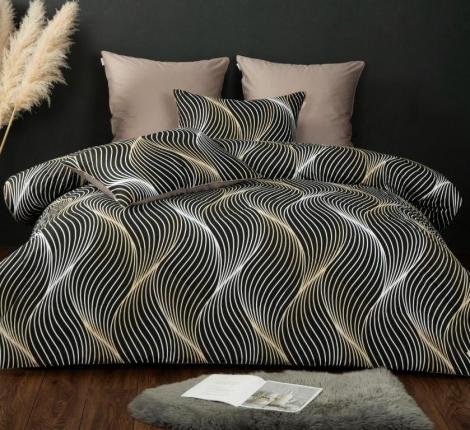 Постельное белье с одеялом "Kazanov.A." Байрон (бежевый трюфель) Велюр/Egypt Cotton, Семейный