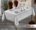 Скатерть EFOR KDK SET 160х350+12 салфеток, серый