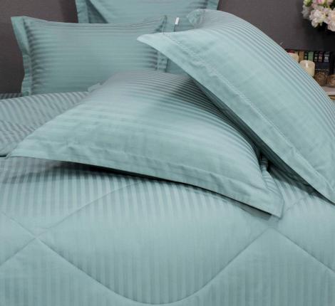 Постельное белье с одеялом "Kazanov.A." Hotel (тиффани) Страйп-Сатин, Евро