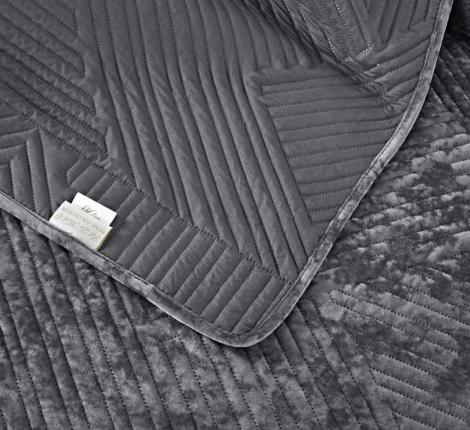 Покрывало "Sofi de Marko" Патрисия (серая 1) Велюр, 240х260