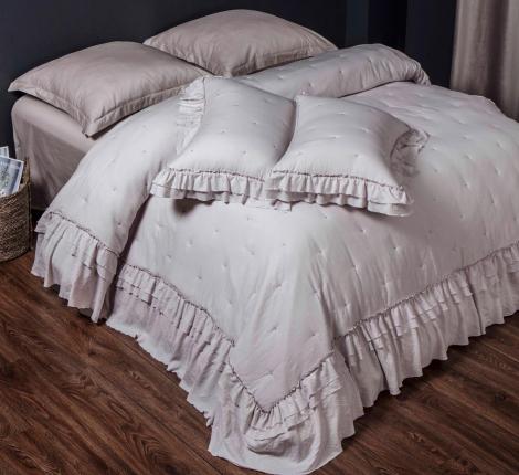 Постельное белье с одеялом "Kazanov.A." Blamange (нюдовая пудра) Nano Cotton, 1,5 спальный