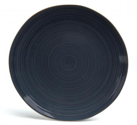Набор тарелок закусочных 4 штуки BRONCO "CONCEPT", диаметр 22 см (синий)