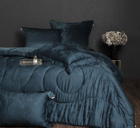 Постельное белье с одеялом "Kazanov.A." Lindor J'Adore (изумруд) Велюр/Тенсел, Евро