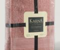 Комплект махровых полотенец &quot;KARNA&quot; SOLID 50х90/1 70x140/1, Грязно-розовый