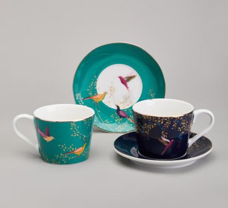 Кофейный набор "GOLDEN BIRDS" 419-133 на 2 персоны, 4 предмета (120 мл)