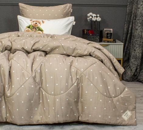 Постельное белье с одеялом "Kazanov.A." Мелвин (жемчуг капучино) Сатин, 1,5 спальный