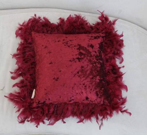 Наволочка декоративная "Sofi de Marko" Бурлеск (бордо) Бархат, 40х40