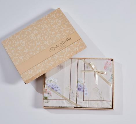 Постельное белье "Asabella" 2148-7 Мако-Сатин, Семейный