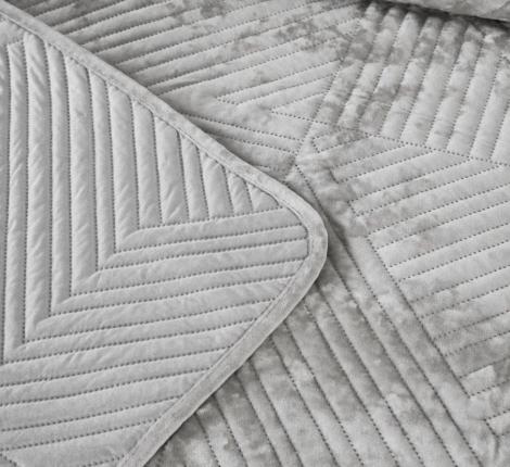 Покрывало "Sofi de Marko" Патрисия (светло-серый 1) Велюр, 240х260