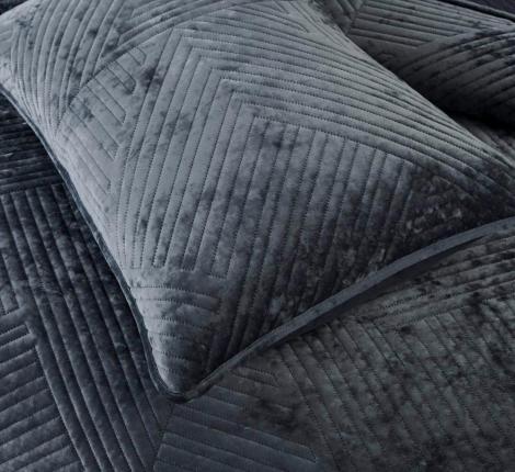 Покрывало "Sofi de Marko" Патрисия (антрацит 1) Велюр, 160х220